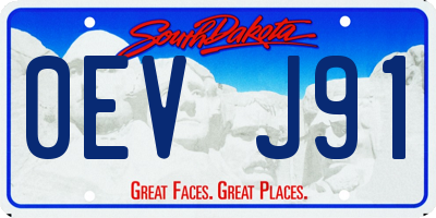 SD license plate 0EVJ91