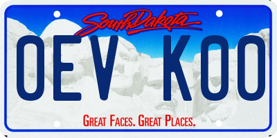 SD license plate 0EVK00