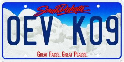 SD license plate 0EVK09