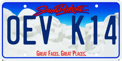 SD license plate 0EVK14
