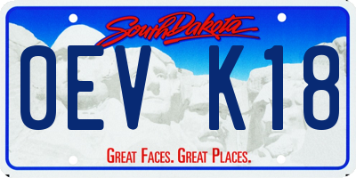 SD license plate 0EVK18