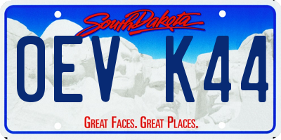 SD license plate 0EVK44