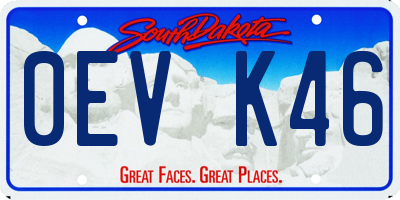 SD license plate 0EVK46