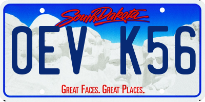 SD license plate 0EVK56