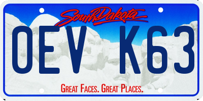 SD license plate 0EVK63