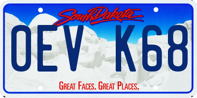 SD license plate 0EVK68
