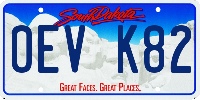 SD license plate 0EVK82