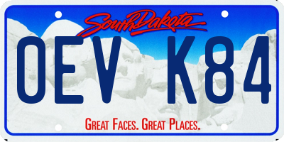 SD license plate 0EVK84