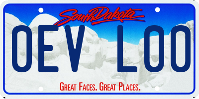 SD license plate 0EVL00
