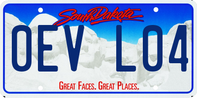 SD license plate 0EVL04
