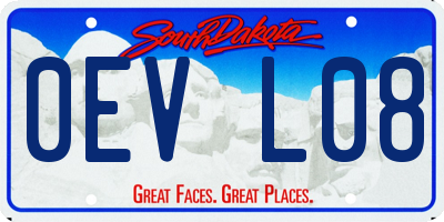 SD license plate 0EVL08