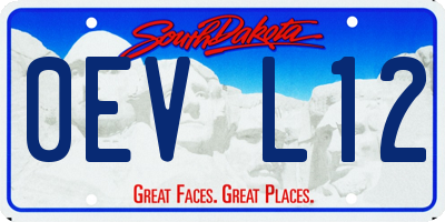 SD license plate 0EVL12