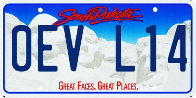 SD license plate 0EVL14