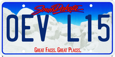 SD license plate 0EVL15