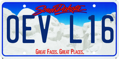SD license plate 0EVL16