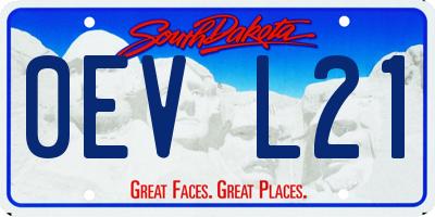 SD license plate 0EVL21