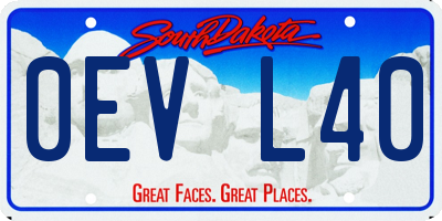 SD license plate 0EVL40
