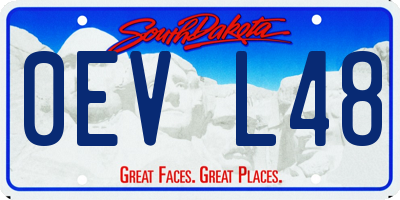 SD license plate 0EVL48