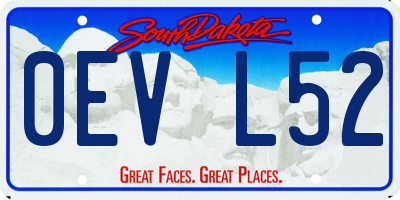 SD license plate 0EVL52