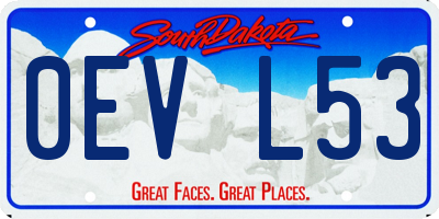 SD license plate 0EVL53