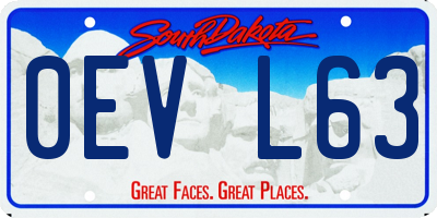 SD license plate 0EVL63