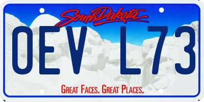 SD license plate 0EVL73