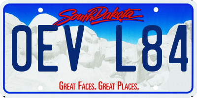 SD license plate 0EVL84