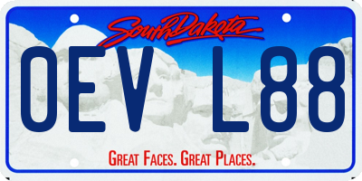 SD license plate 0EVL88