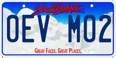 SD license plate 0EVM02