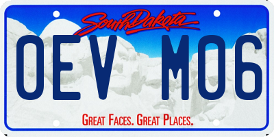 SD license plate 0EVM06