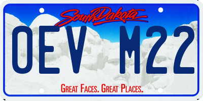 SD license plate 0EVM22
