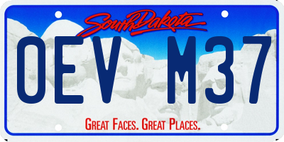 SD license plate 0EVM37