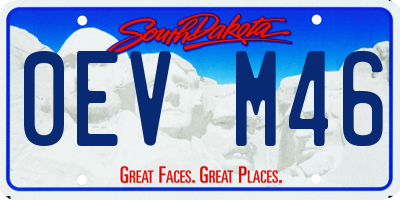 SD license plate 0EVM46