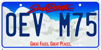 SD license plate 0EVM75