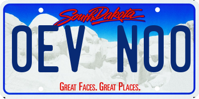 SD license plate 0EVN00