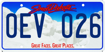 SD license plate 0EVO26