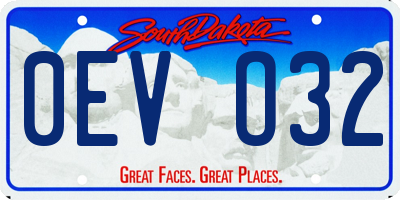 SD license plate 0EVO32