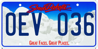 SD license plate 0EVO36