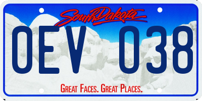 SD license plate 0EVO38