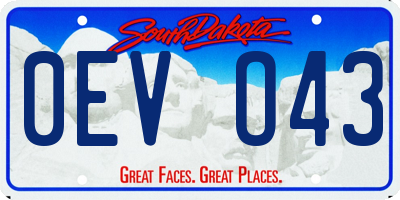 SD license plate 0EVO43