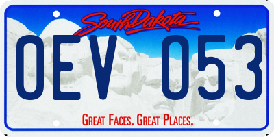 SD license plate 0EVO53