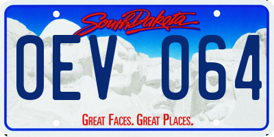 SD license plate 0EVO64