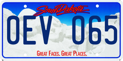 SD license plate 0EVO65