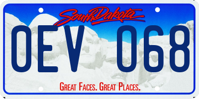 SD license plate 0EVO68