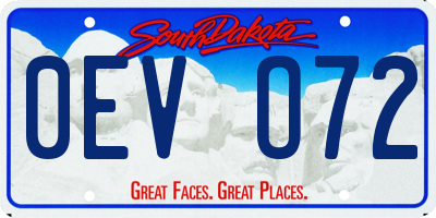 SD license plate 0EVO72