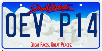 SD license plate 0EVP14