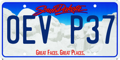 SD license plate 0EVP37