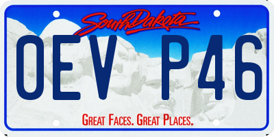 SD license plate 0EVP46