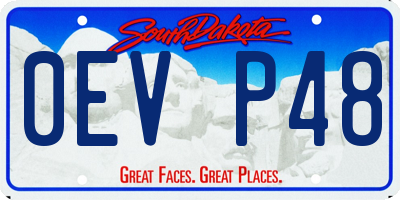 SD license plate 0EVP48