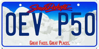 SD license plate 0EVP50
